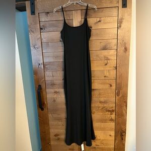 Long black bodycon dress inspired by Skims